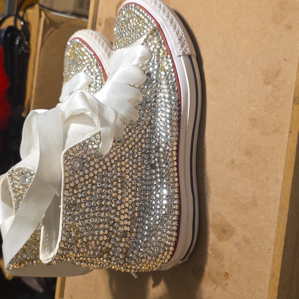 Converse Chuck Taylor Custom Sparkling High-Tops - Silvery - Picture 12 of 16